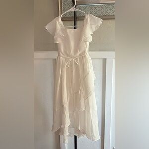 Elegant White Kids Formal Dress